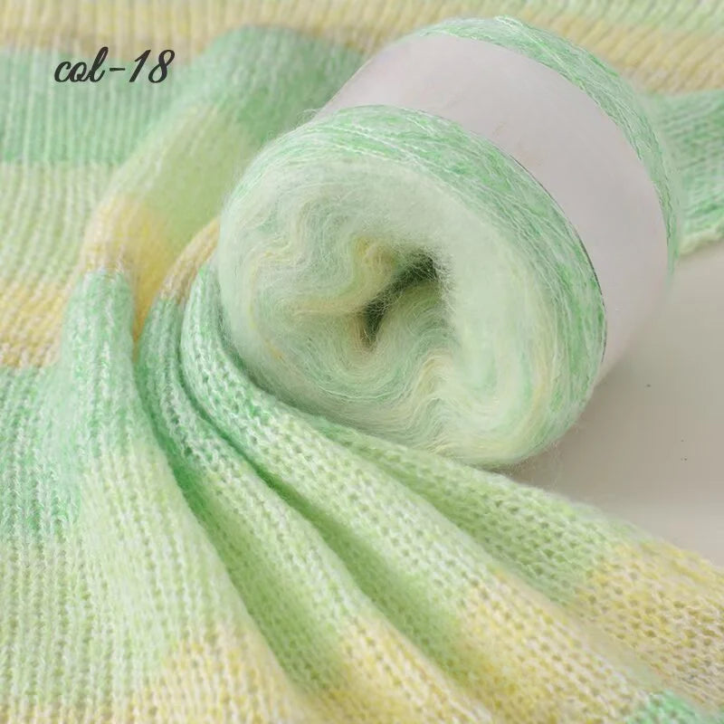 Long-section dyed mohair hand-woven sweater cake line DIY scarf line hand-woven sweater ball line
