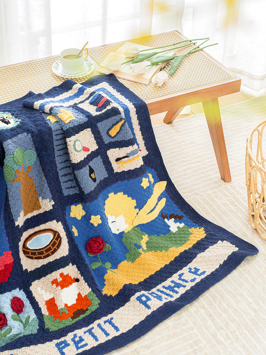 Knit handmade   Blanket    The Little Prince