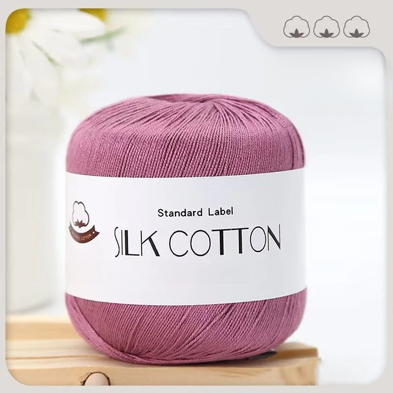 Silk cotton lace thread, moisture absorption and heat resistance, comfortable and soft, suitable for hand-woven smooth worsted