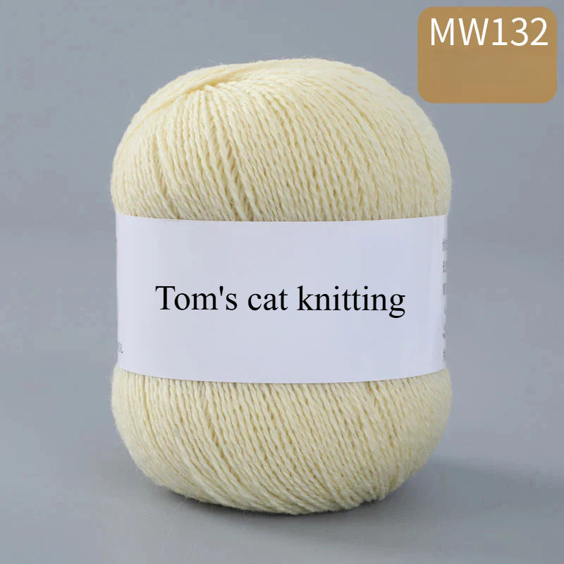 62 color 100% pure wool thread, Australian DIY14s/2 medium rough hand-knitted merino yarn