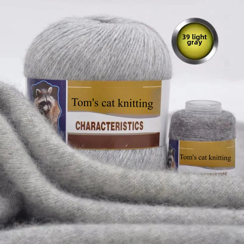 Mink thread wool ball self-woven scarf hat sweater jacket stick crochet DIY hand-woven material ball thread