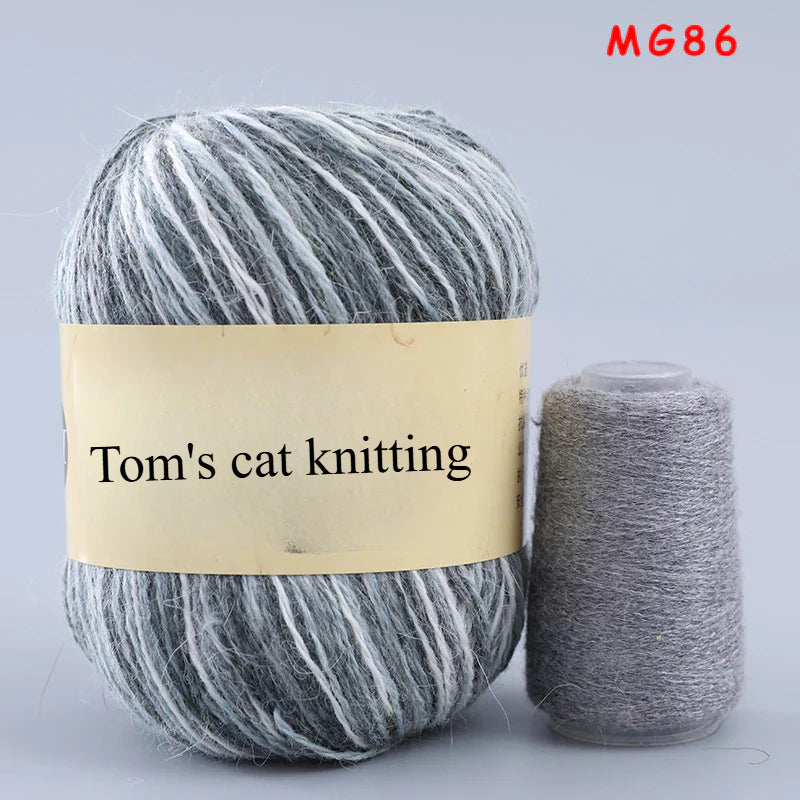 Long-haired mink fleece yarn,  13s/2 medium and thick hand-woven rabbit wool