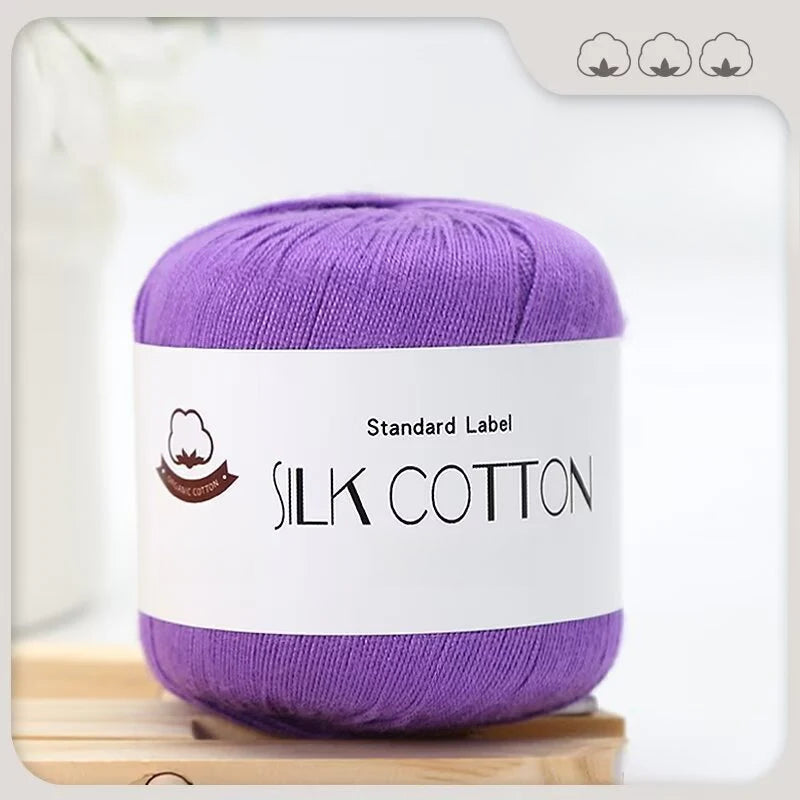 Silk cotton lace thread, moisture absorption and heat resistance, comfortable and soft, suitable for hand-woven smooth worsted