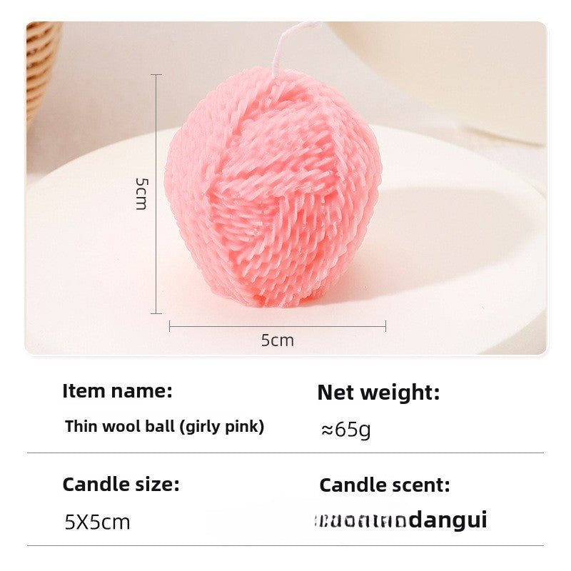Yarn ball scented candle  paraffin modilan ornament gift