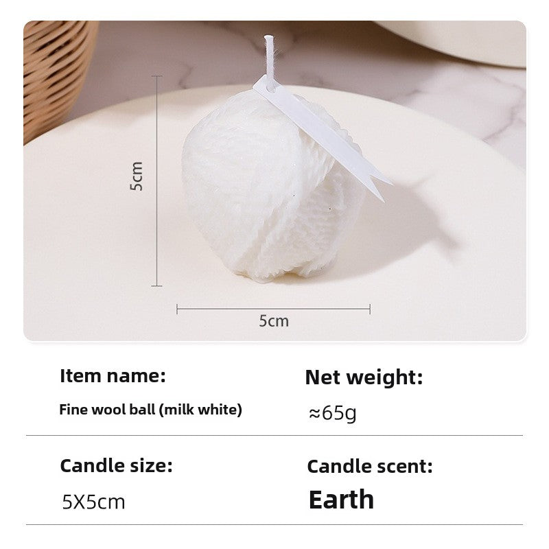 Yarn ball scented candle  paraffin modilan ornament gift