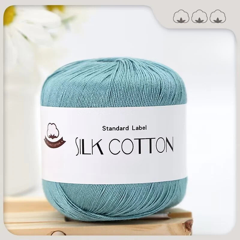 Silk cotton lace thread, moisture absorption and heat resistance, comfortable and soft, suitable for hand-woven smooth worsted