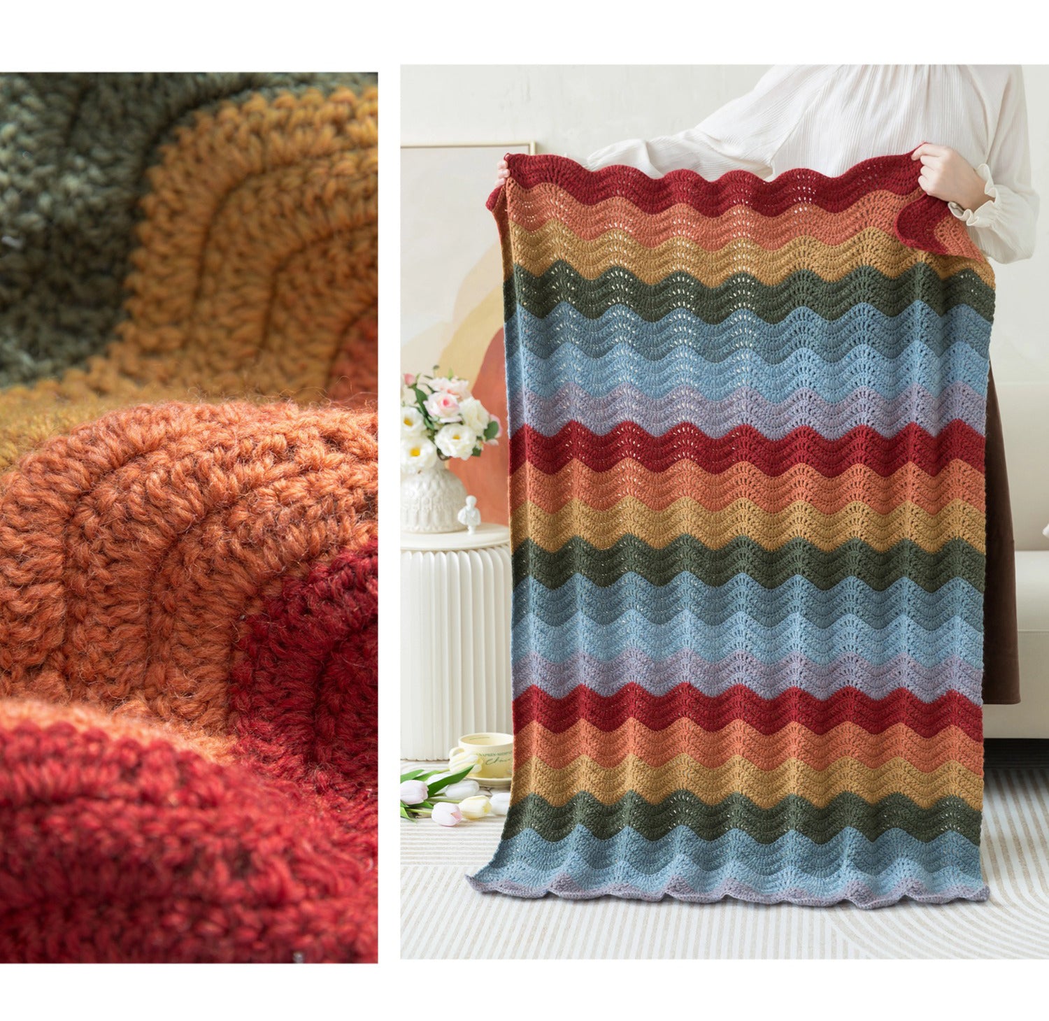 handmade   Blanket      wool yarn    Special gift knit blanket   knit wool blanket knit wool blanket pattern