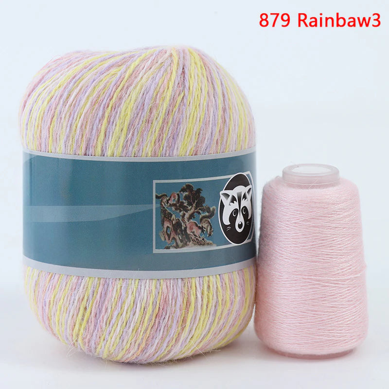 3 sets/bag, long-haired mink fleece yarn