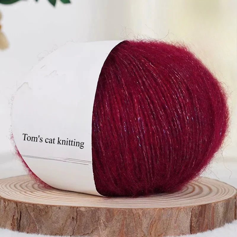 Star shallot with shiny silk wool 25g hand-woven medium and coarse wool knitting sweater jacket thread
