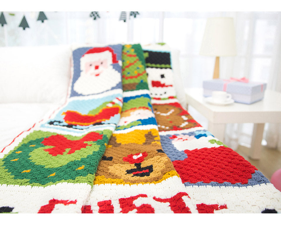 Knit handmade   Blanket     Christmas  Cotton thread  Special gift