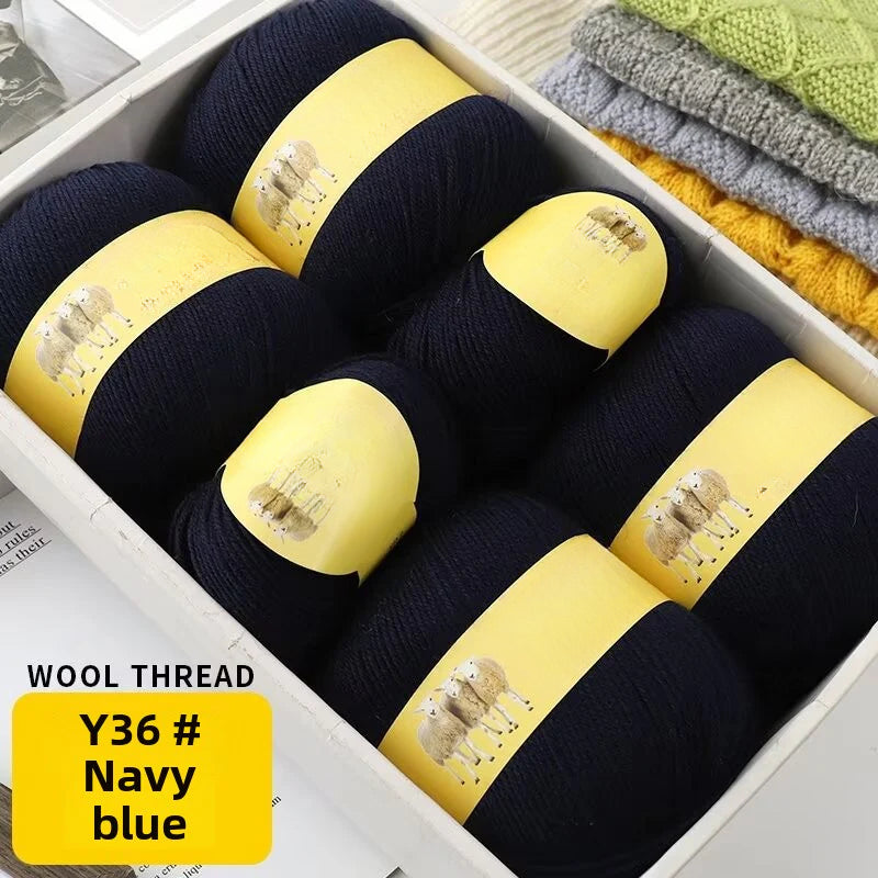 Medium and fine wool thread, handmade diy50g sweater, hat, shawl, knitting, knitting.