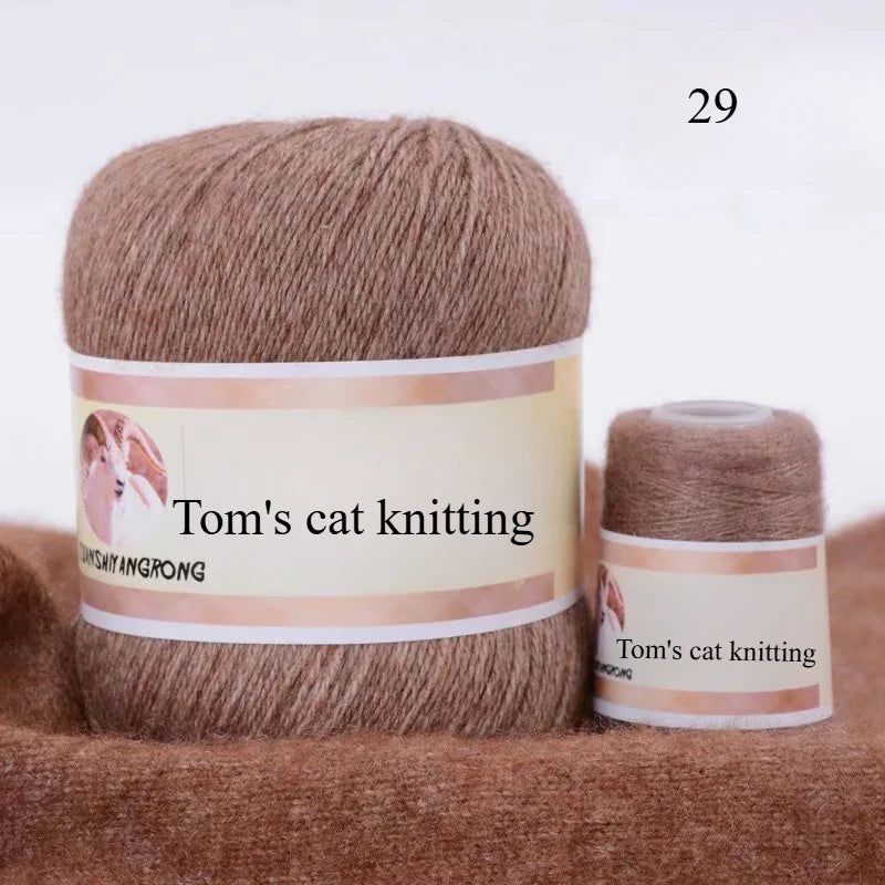 Medium and thick hand-woven 6 + 6 thread, machine-woven baby scarf thread, mink thread