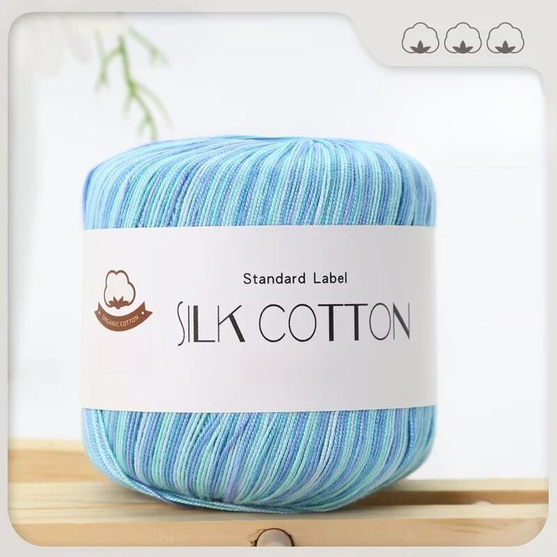 Silk cotton lace thread, moisture absorption and heat resistance, comfortable and soft, suitable for hand-woven smooth worsted
