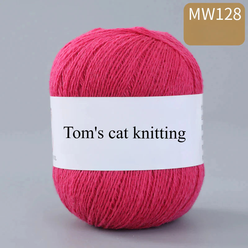 62 color 100% pure wool thread, Australian DIY14s/2 medium rough hand-knitted merino yarn