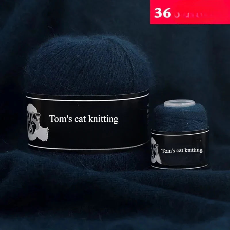 High-quality hand-woven mink thread 24/3 strands medium and thick wool with small shaft long hair mink knitting sweater scarf thread