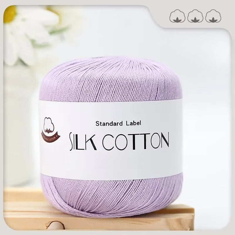 Silk cotton lace thread, moisture absorption and heat resistance, comfortable and soft, suitable for hand-woven smooth worsted