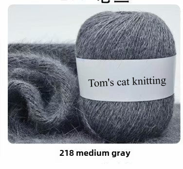 Orchid mink hand-woven thread, medium coarse Dai mink cashmere significant other wool