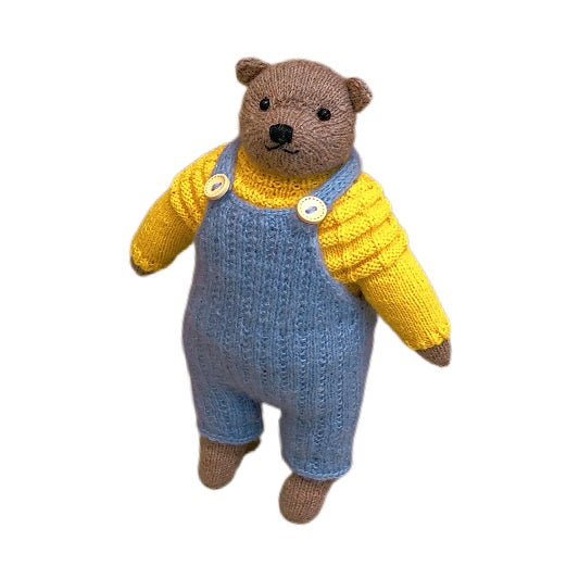hand knit  Soft  toys   Clothed Cute  bear Stuffed Animal in Dress