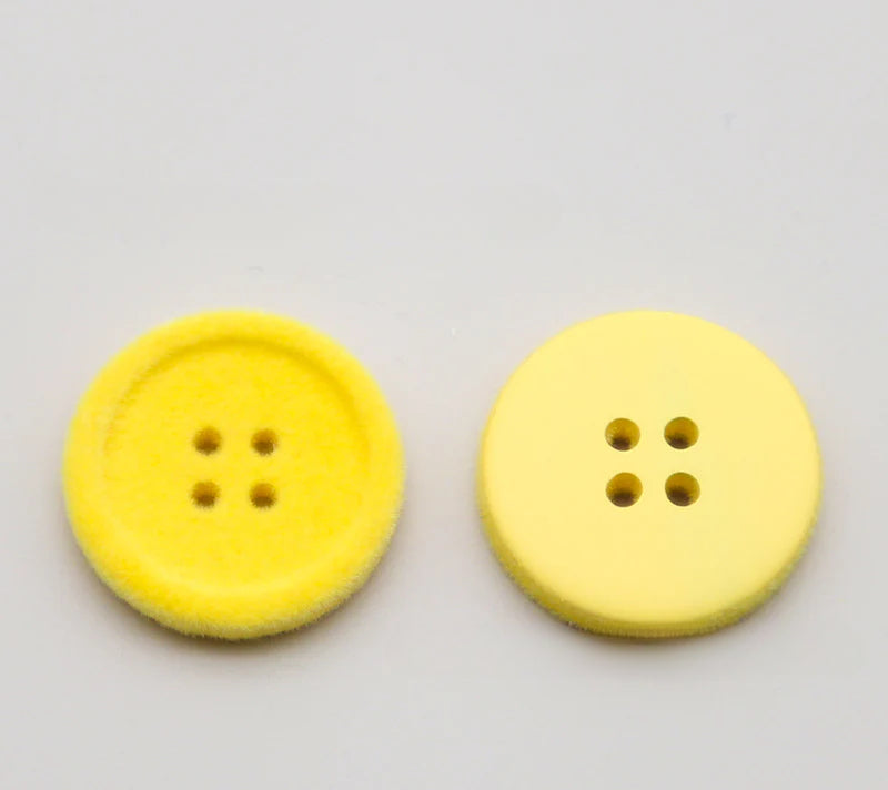 Resin four-eye button woolen coat trench coat sweater decoration button universal hand-sewn high-end flocking button
