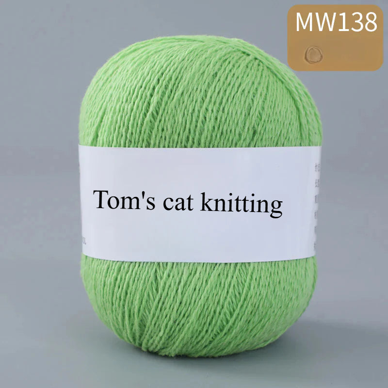 62 color 100% pure wool thread, Australian DIY14s/2 medium rough hand-knitted merino yarn