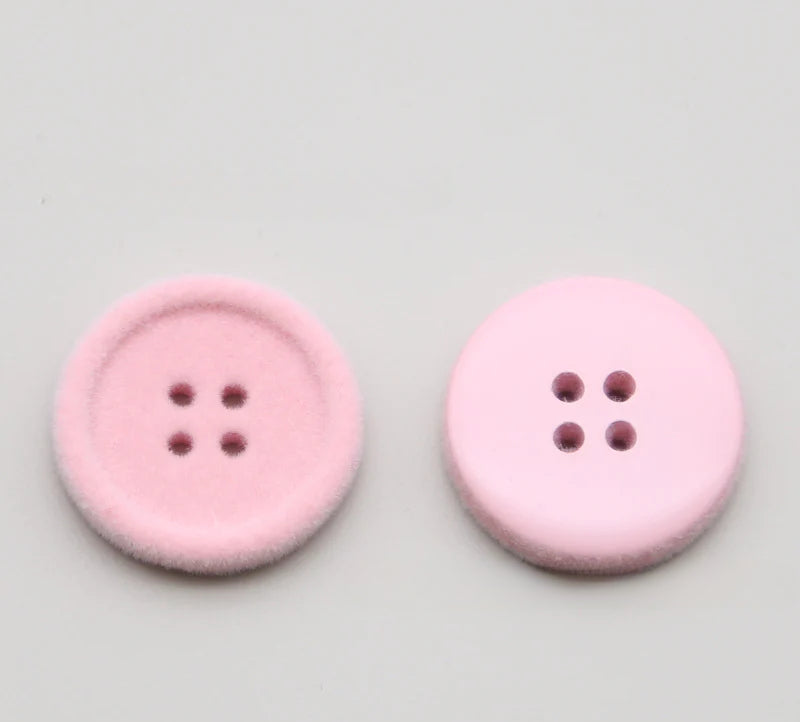 Resin four-eye button woolen coat trench coat sweater decoration button universal hand-sewn high-end flocking button