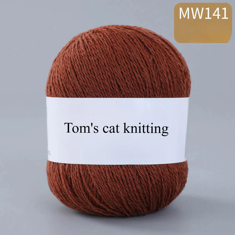 62 color 100% pure wool thread, Australian DIY14s/2 medium rough hand-knitted merino yarn