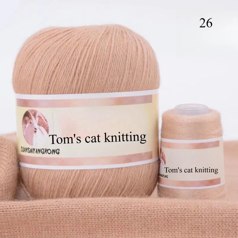 Medium and thick hand-woven 6 + 6 thread, machine-woven baby scarf thread, mink thread