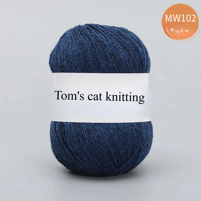 62 color 100% pure wool thread, Australian DIY14s/2 medium rough hand-knitted merino yarn