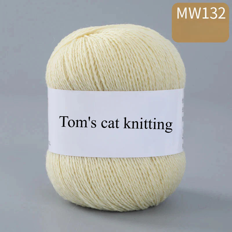 62 color 100% pure wool thread, Australian DIY14s/2 medium rough hand-knitted merino yarn