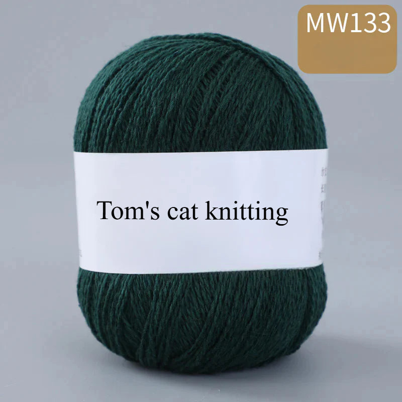 62 color 100% pure wool thread, Australian DIY14s/2 medium rough hand-knitted merino yarn
