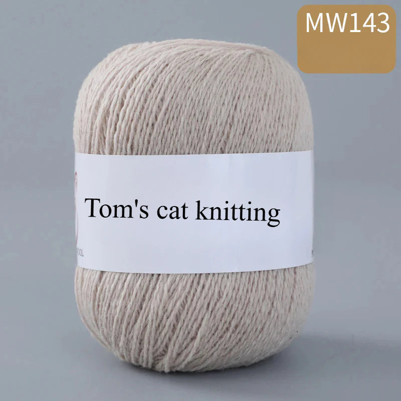 62 color 100% pure wool thread, Australian DIY14s/2 medium rough hand-knitted merino yarn