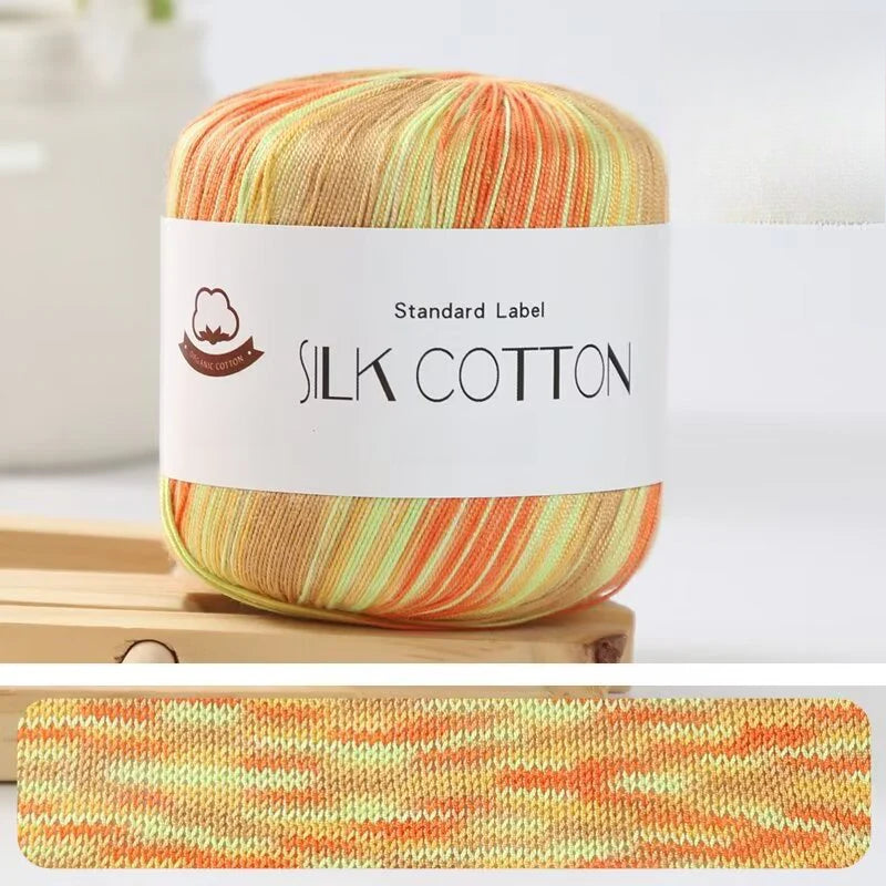 Silk cotton lace thread, moisture absorption and heat resistance, comfortable and soft, suitable for hand-woven smooth worsted