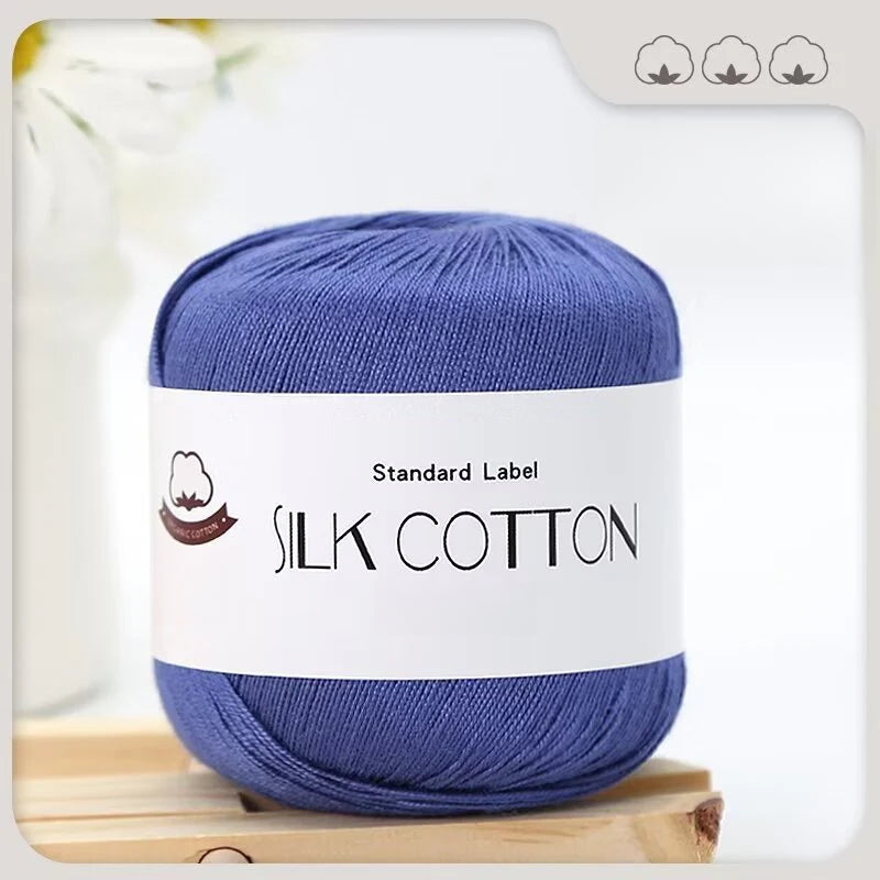 Silk cotton lace thread, moisture absorption and heat resistance, comfortable and soft, suitable for hand-woven smooth worsted