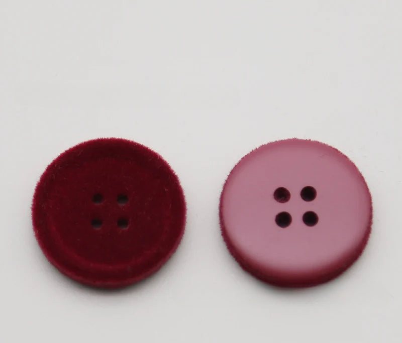Resin four-eye button woolen coat trench coat sweater decoration button universal hand-sewn high-end flocking button