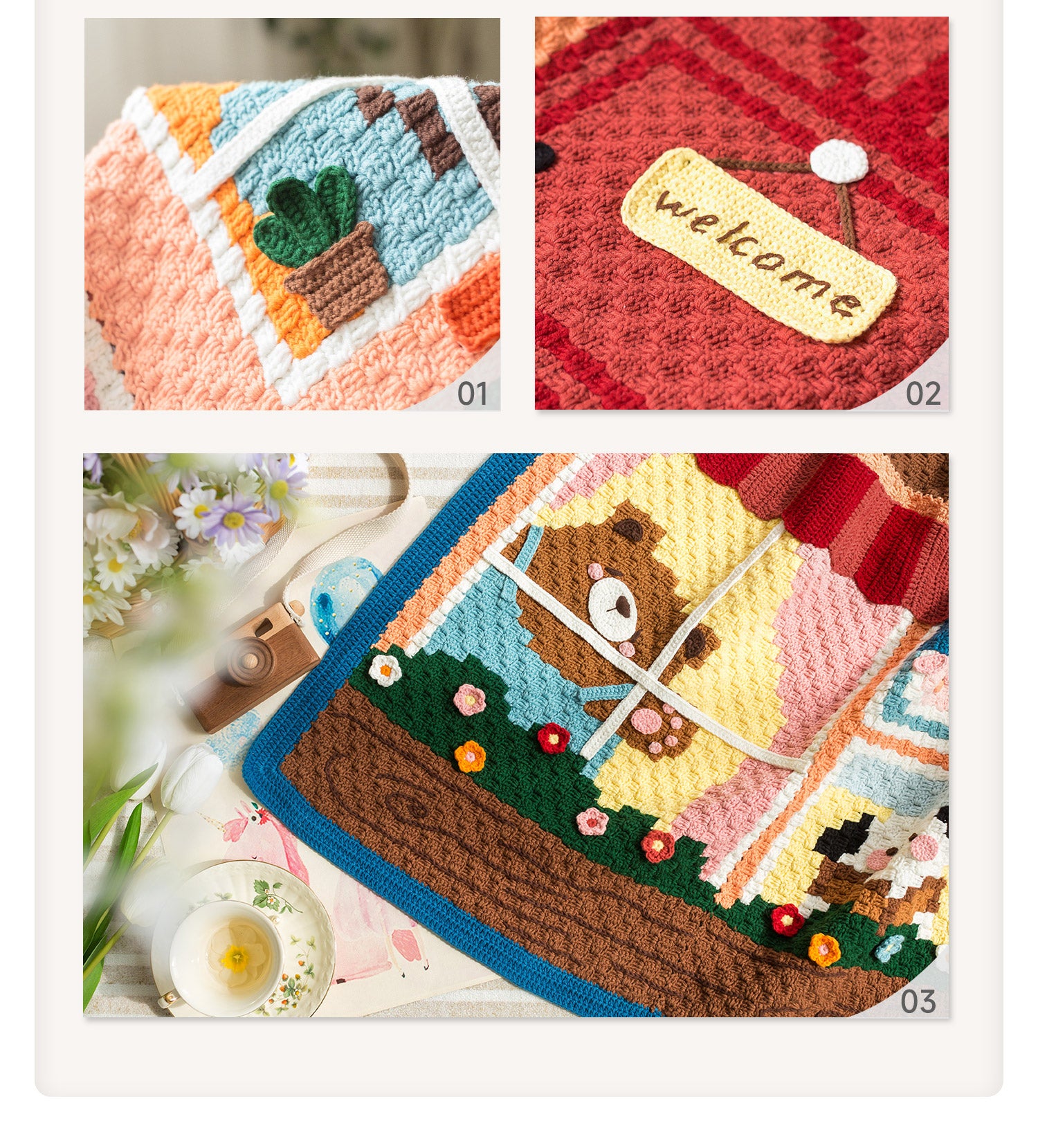 handmade   Blanket      Cotton thread   Special gift knit blanket knit blanket baby knit blanket kit