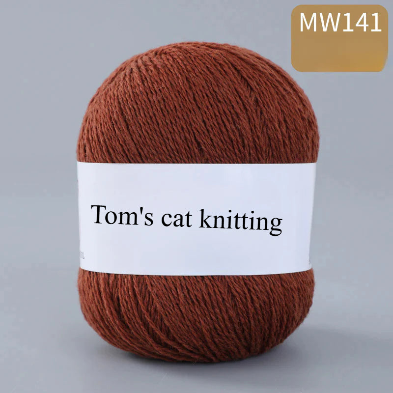 62 color 100% pure wool thread, Australian DIY14s/2 medium rough hand-knitted merino yarn