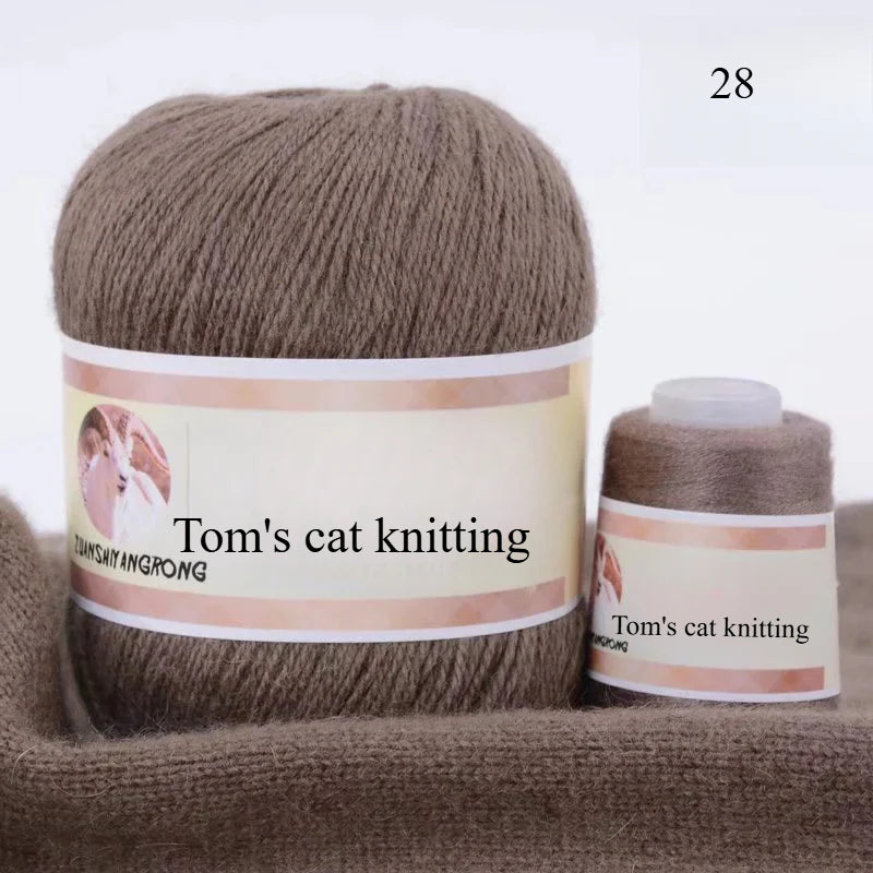 Medium and thick hand-woven 6 + 6 thread, machine-woven baby scarf thread, mink thread