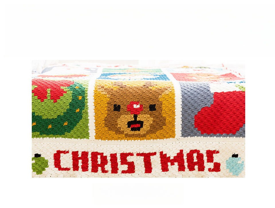 Knit handmade   Blanket     Christmas  Cotton thread  Special gift