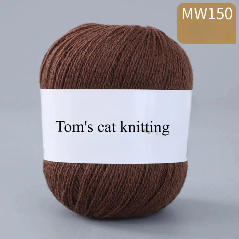 62 color 100% pure wool thread, Australian DIY14s/2 medium rough hand-knitted merino yarn
