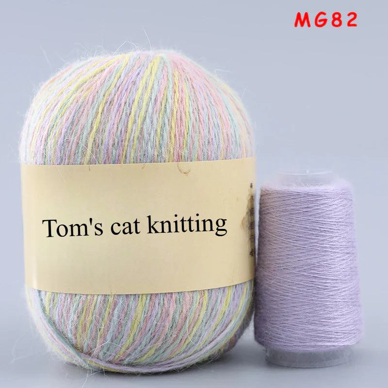 Long-haired mink fleece yarn,  13s/2 medium and thick hand-woven rabbit wool