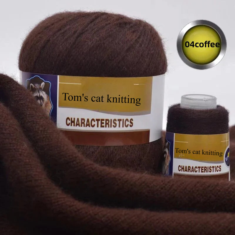 Mink thread wool ball self-woven scarf hat sweater jacket stick crochet DIY hand-woven material ball thread