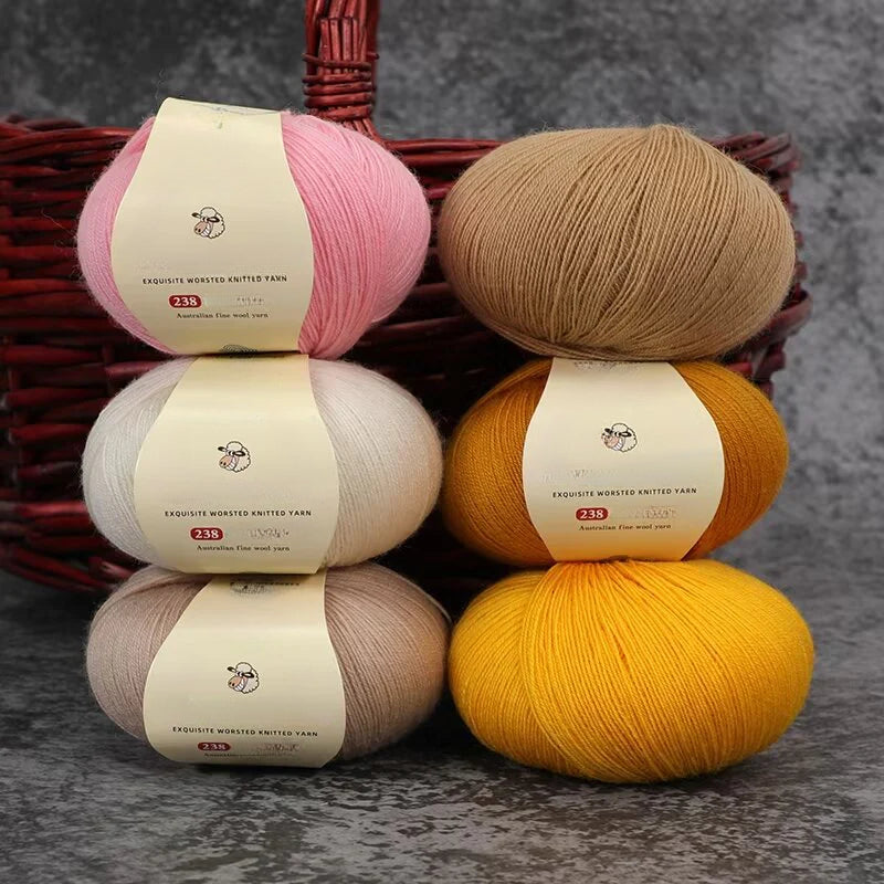 Special worsted knitted fleece fine wool thread handwoven DIY sweater hat scarf material Australian wool