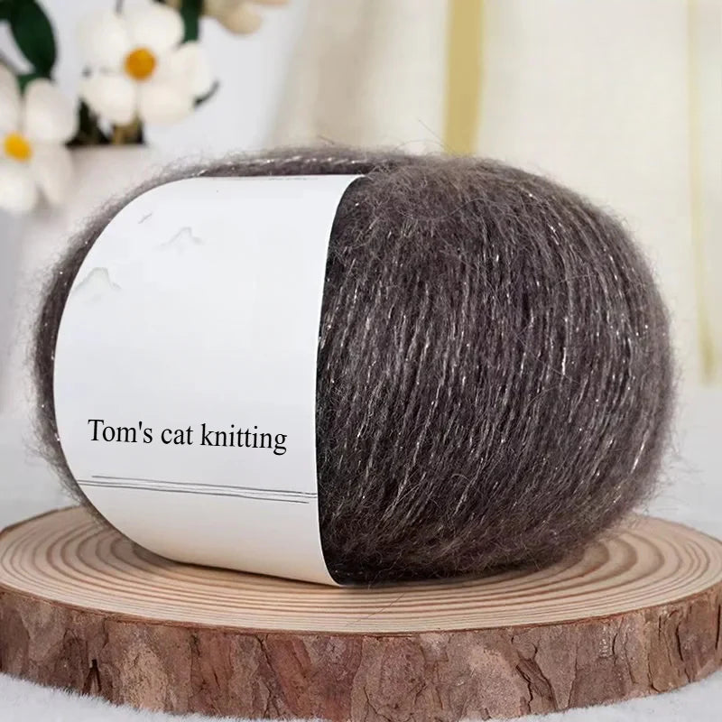 Star shallot with shiny silk wool 25g hand-woven medium and coarse wool knitting sweater jacket thread