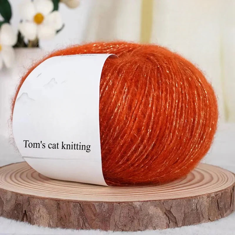 Star shallot with shiny silk wool 25g hand-woven medium and coarse wool knitting sweater jacket thread