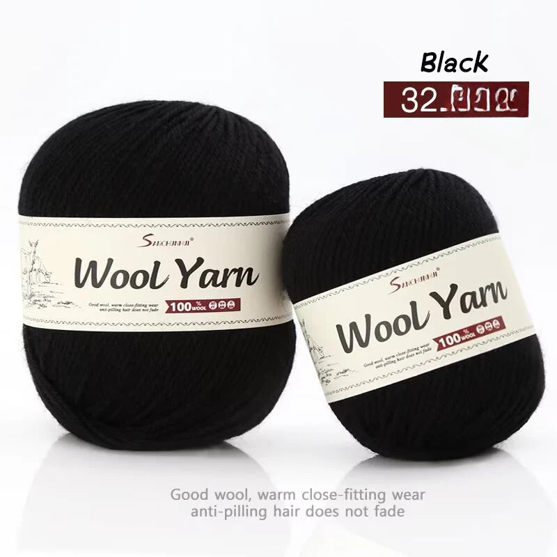 Wool knitted scarf thread handwoven DIY wool knitted hat shawl hook doll wool