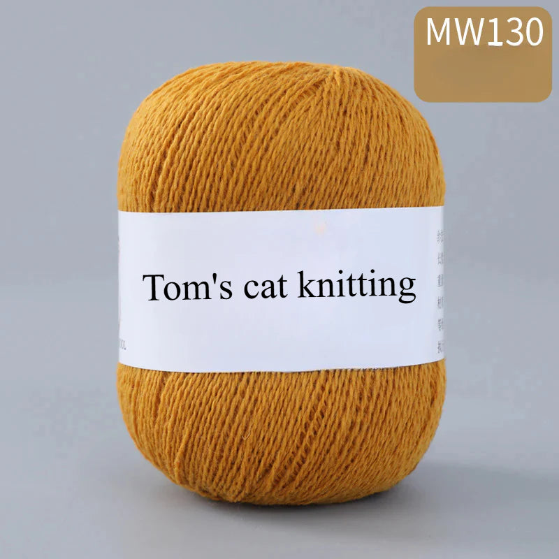 62 color 100% pure wool thread, Australian DIY14s/2 medium rough hand-knitted merino yarn