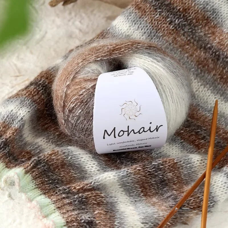 Silk gradual change segment dyed  hand knitted 25g medium and fine candy thread knitting sweater doll super soft wool wool ball