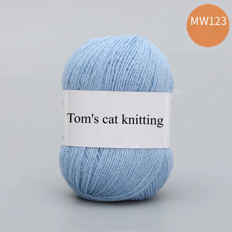 62 color 100% pure wool thread, Australian DIY14s/2 medium rough hand-knitted merino yarn