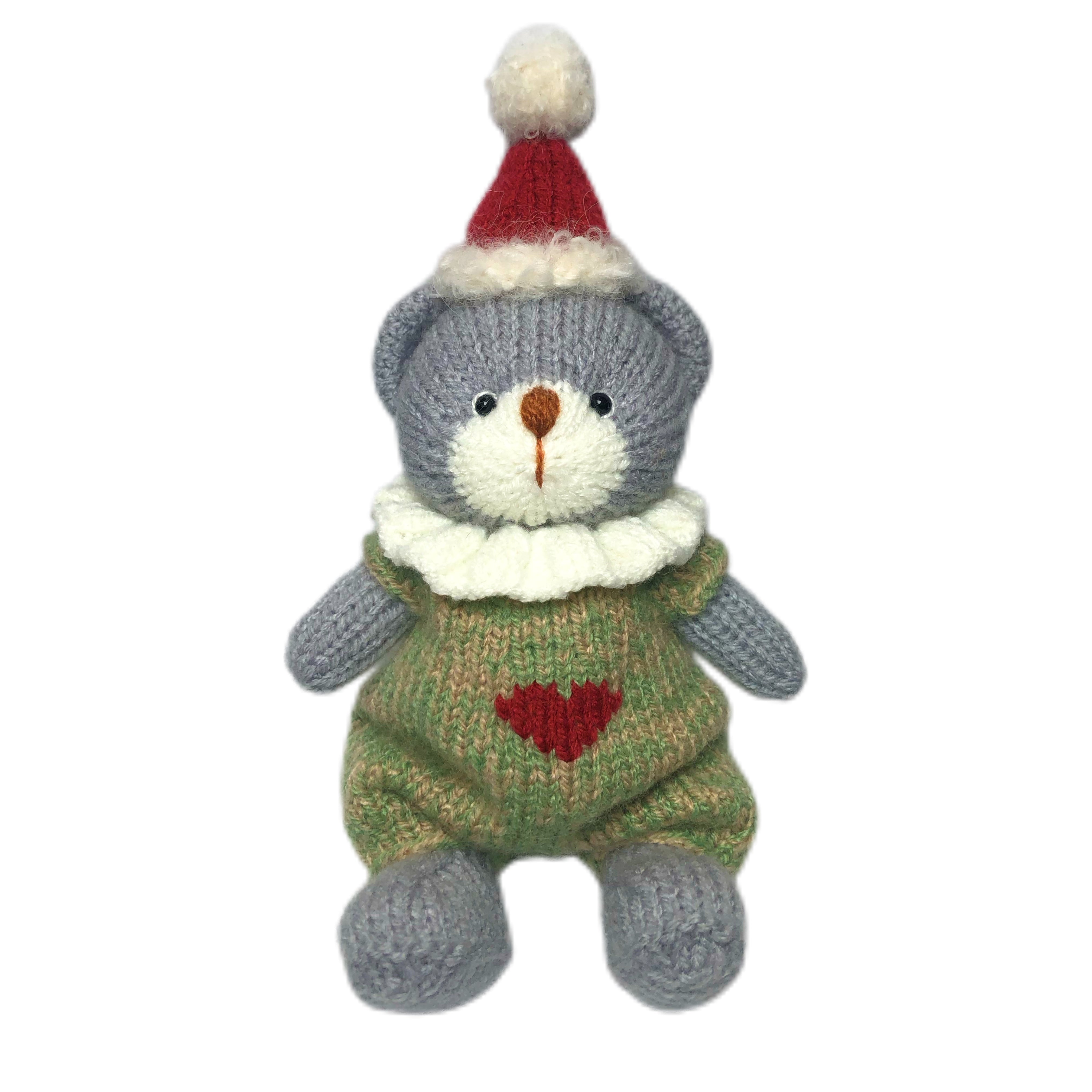 hand knit  Soft  toys   Clothed Cute  bear Stuffed Animal in Dress