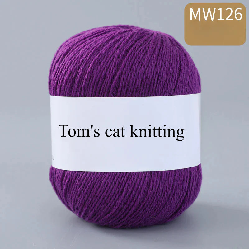 62 color 100% pure wool thread, Australian DIY14s/2 medium rough hand-knitted merino yarn